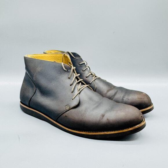 Nisolo Boots Mens 11 Brown Leather Chukka Ankle Lace Up Casual Everyday Shoes main image 5